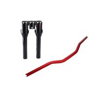 Manubrio Riser Riser Manubrio Moto Da 28 Mm Per Softail Per Low Per Rider S ST Per Street Bob Fat Bob Per Breakout Fat Boy Per FXDRS 2018-up Rialzante(8inch Black Red)