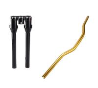 Manubrio Riser Riser Manubrio Moto Da 28 Mm Per Softail Per Low Per Rider S ST Per Street Bob Fat Bob Per Breakout Fat Boy Per FXDRS 2018-up Rialzante(12 inch Black Gold)