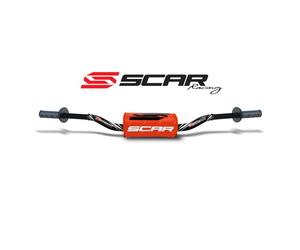 Manubrio SCAR o ² Colore 85sx/tc85 Ø28 , 6mm-negro / Protettore Arancione