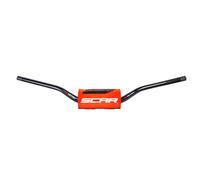Manubrio SCAR O ² RC Ø28 , 6mm-negro / Protettore Arancione per Moto