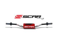 Manubrio SCAR O ² RC Colore Ø28 , 6mm-blanco / Protettore Rosso per Moto Ricambi