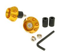 Set Contrappesi Manubrio V Parts Alluminio Universale Oro per Moto Ricambi