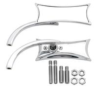 manubrio specchi laterale Per Suzuki Per Volusia Per Boulevard Per Marauder Per Intruder LC C109R C50 C90 M109R M50 S40 Moto Retrovisore Laterali Specchietti Retrovisori(F(Chrome))