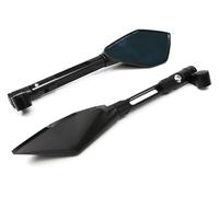 manubrio specchi laterale Per SUZUKI Scooter CNC Alluminio Moto Manubrio Specchietti Retrovisori Blu Antiriflesso Specchietto Retrovisore Laterale Ala(Black)