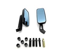 Manubrio Specchietti Specchietti laterali per moto retrò neri/argento, in lega di alluminio, universali, 8/10 mm per cruiser chopper per Per Per