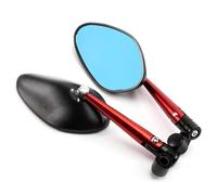 Manubrio Specchietto Specchietti Retrovisori Laterali Per Moto Per Suzuki B-King GSF1250 GSF600 Gladius SFV650 SV650 SV1000 GSR600 Riflettore Specchio(ROSSO)