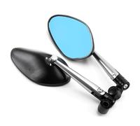 Manubrio Specchietto Specchietti Retrovisori Laterali Per Moto Per Suzuki B-King GSF1250 GSF600 Gladius SFV650 SV650 SV1000 GSR600 Riflettore Specchio(Argento)