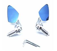 Manubrio Specchietto Specchietto Retrovisore Laterale Per Moto Per Suzuki B-King GSF1250 GSF600 Gladius SFV650 SV1000 GSR600(Argento)