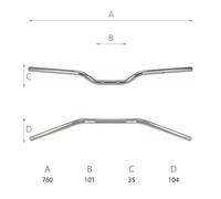 Manubrio DOMINO Piega Basso per Moto Ricambi Ciclomotore Accessori