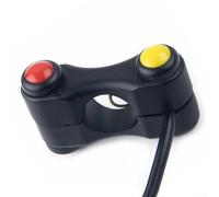 Manubrio Switch 7/8" Impermeabile per Moto Manubrio Switch 7/8" | Doppio pulsante, fisso giallo per ritorno auto, per fari e clacson, montaggio 22mm, plastica dura