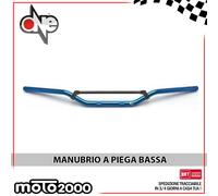 MANUBRIO TRAVERSINO ONE CAMAMOTO BLU ANODIZZATO A PIEGA BASSA 7 CM DIAMETRO 22