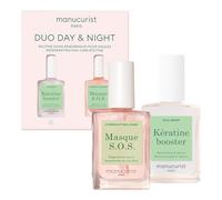 Manucurist Duo Day & Night - Routine per Unghie Fragili o Danneggiate - Kit con : 1 Siero Rinforzante alla Cheratina Vegetale, 1 Maschera Notturna - Rinforzante Unghie Express - Nails Care