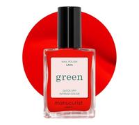 Manucurist - Green Smalto Unghie Lava - Rosso - Smalto classico 9-Free - Smalto per Unghie Vegano e di Origine Biologica (80%) - Manicure Professionale - 15ml