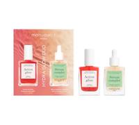 Manucurist Hydra Glow Duo Cofanetto Active™ Glow Raspberry & Siero Completo | Smalto Trattamento per Unghie e Cuticole | 2 in 1 Rinforzante per Unghie Danneggiate - Vegano, Made in France