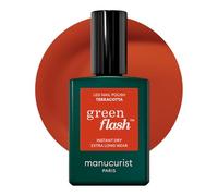 Manucurist Smalto Semipermanente Green Flash Terracotta Rosso Terra Bruciata - Smalto Gel Unghie UV & LED - 12-Free, Bio-Based (84%) - Manicure Professionale - 15 ml