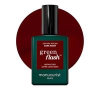 Manucurist Smalto Semipermanente Unghie Bordeaux Green Flash Dark Pansy - Gel Unghie - 12-free, bio-based (84%) - Manicure Professionale - Made in France - 15 ml