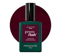 Manucurist Smalto Semipermanente Unghie Bordeaux Vinaccia Green Flash Prune - Gel Unghie - 12-free, bio-based (84%) - Manicure Professionale - Made in France - 15 ml