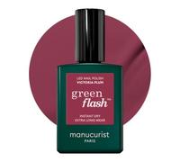 Manucurist Smalto Semipermanente Unghie Prugna Green Flash Victoria Plum - Gel Unghie - 12-free, bio-based (84%) - Manicure Professionale - Made in France - 15 ml