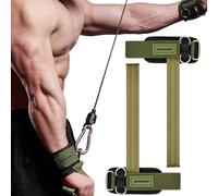 MANUEKLEAR - 2 cinghie per sollevamento pesi, antiscivolo, con anello a D, per allenamento con cavo, in neoprene da 10 mm, imbottite, da palestra, per uomini e donne