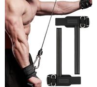 MANUEKLEAR 2 pezzi antiscivolo per allenamento della forza con anelli a D, cinghie regolabili per sollevamento pesi