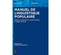 Manuel de linguistique populaire (Copertina rigida)