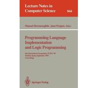 Manuel Hermeneg Programming Language Implementation and Logic Progra (Tascabile)