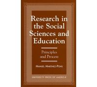 Manuel Martinez-Pons Research in the Social Sciences and Education (Tascabile)