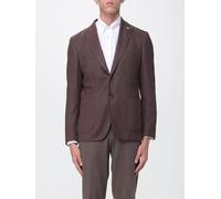 MANUEL RITZ Blazer monopetto slim fit in misto viscosa con rever a lancia 50 Marrone