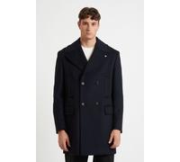 Manuel Ritz cappotto doppiopetto in panno misto lana blu 52