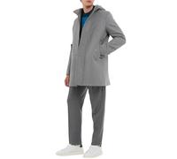Manuel Ritz cappotto con cappuccio misto lana grigio