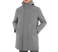 Manuel Ritz cappotto in panno misto lana con cappuccio grigio