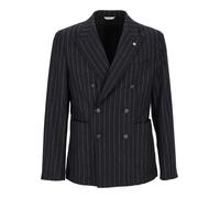 Manuel Ritz giacca doppiopetto gessata blu beige