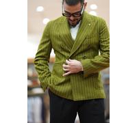 MANUEL RITZ Giacca Uomo Doppiopetto Gessata Sei Bottoni con Rever a LanciA 3732G2738M 243694 - Oro / 50