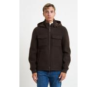 MANUEL RITZ Giubbino Uomo con Cappuccio Removibile Tasche Multiple e Panno in Lana MODELLO H8405C - Marrone / 50