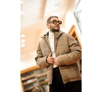 manuel ritz Giubbino Uomo Principe di Galles Idrorepellente con Cappuccio Fisso h8403 233912 - Multicolore / XXL