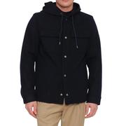 Manuel Ritz, ,Jackets ,Uomo ,Blu ,L Giacca con Cappuccio in Misto Lana