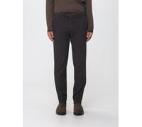 MANUEL RITZ Pantaloni chino slim fit in cotone stretch con charm logato 60 Marrone
