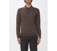 MANUEL RITZ Polo in maglia a maniche lunghe in misto lana XXL Marrone