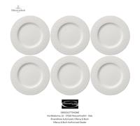 Manufacture Rock Blanc - Villeroy & Boch - 6 Piatti Piani ø cm 27 - Rivenditore