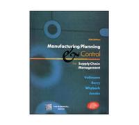 Manufacturing Planning and Control for Supply Chain Management by Thomas Vollmann(1905-06-26)