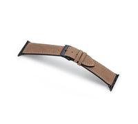 MANUFAKTURWERK Bracciale HOHELUFT | compatibile con Apple Watch 1-9, SE | pelle | per uomo e donna | sport | sabbia, Mezzanotte in alluminio, M (Standard). 42 mm / 44 mm / 45 mm
