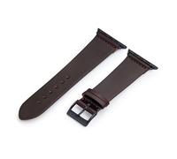 MANUFAKTURWERK Cinturino EPPENDORF | compatibile con Apple Watch 1-9, SE | Shell Cordovan pelle | per uomo e donna | Bordeaux, Mezzanotte in alluminio, S (Small). 38 mm / 40 mm / 41 mm
