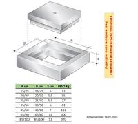 Manufatti cemento COPERCHIO/CHIUSINO ISPEZIONABILE LEGGERA misure varie