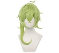 MANUKS Parrucca Anime Cosplay per Collei Parrucca,Green Wavy Parrucca Capelli Sintetici,Halloween Costume Cosplay,per Festa Carnevale Natale