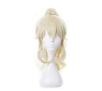 MANUKS Parrucca Anime Cosplay per Jean Parrucca,Blonde Ponytail Parrucca Capelli Sintetici,Halloween Costume Cosplay,per Festa Carnevale Natale