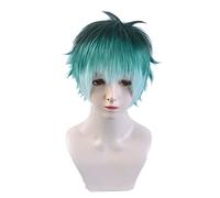 MANUKS Parrucca Anime Cosplay per Sasara Nurude Parrucca,Short Green Parrucca Capelli Sintetici,Halloween Costume Cosplay,per Festa Carnevale Natale
