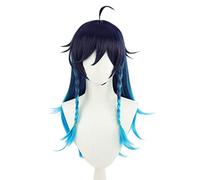 MANUKS Parrucca Anime Cosplay per Venti Parrucca,Blue Gradient Long Parrucca Capelli Sintetici,Halloween Costume Cosplay,per Festa Carnevale Natale
