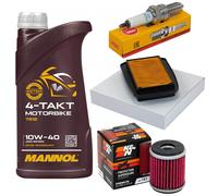 Manutenzione Filtro Aria Olio 1L Set Candela per Yamaha Yzf-R 125 Re 2008-13