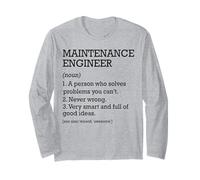 Manutenzione Ingegnere Definizione Lavoro Personalizzato Divertente Maglia a Manica