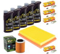 Manutenzione per Aprilia ETV 1000 2001-2009 Set Olio 5L Filtro Aria Candele